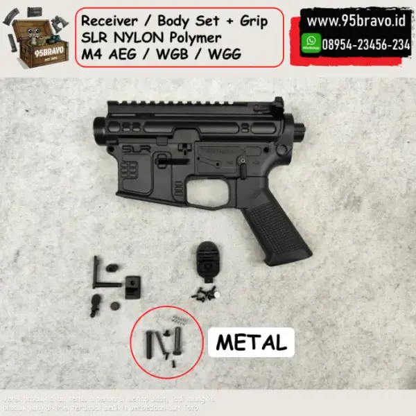 Receiver Body Set Jingji SLR + Grip Nylon M4 AEG WGB WGG