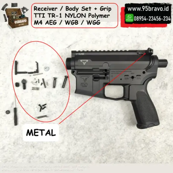 Receiver Body Set TTI TR-1 + Grip BCM Nylon M4 AEG WGB WGG